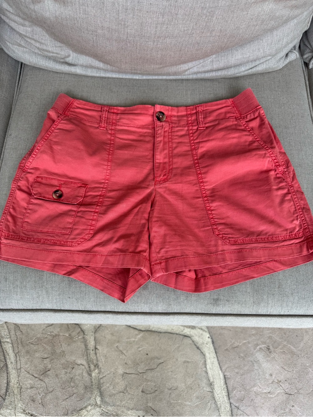 Sonoma, Coral, Cargo Shorts with Front Patch Pocket, Size 10
